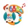 Huanger - Baby Musical Piano Toy with Lights &amp; Melodies - Multicolor