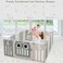 Little Angel Foldable Baby Playpen With Fence For Indoor 18 pcs-Grey