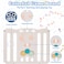 Little Angel Foldable Baby Playpen With Fence For Indoor 18 pcs-Grey