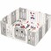 Little Angel Foldable Baby Playpen With Fence For Indoor 18 pcs-Grey