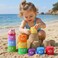 Goodway - Baby Stacking Cups Toy With Numbers, Light &amp; Bath Play