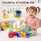 Goodway - Baby Stacking Cups Toy With Numbers, Light &amp; Bath Play
