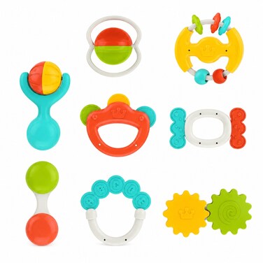 Huanger - Baby Rattles And Teether Toy Set For Newborns 8Pcs
