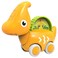 Huanger -Baby Dinosaur Push And Pull Toy Car W/ Wheels-Yellow