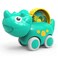 Huanger -Baby Dinosaur Push And Pull Toy Car W/ Wheels-Green
