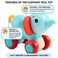 Goodway - Baby Push &amp; Go Elephant Toy With Rolling Wheels