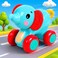 Goodway - Baby Push &amp; Go Elephant Toy With Rolling Wheels