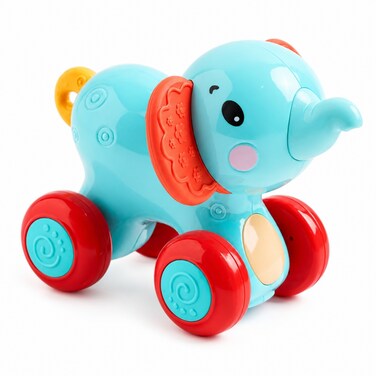 Goodway - Baby Push &amp; Go Elephant Toy With Rolling Wheels
