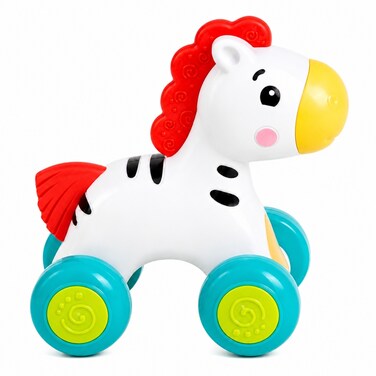 Goodway - Baby Push &amp; Go Zebra Toy With Rolling Wheels