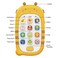 Huanger - Kid's Musical Fun Animal Mobile Phone - Bee - Yellow