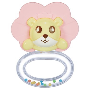 Huanger - Baby Lion Teether And Rattle Toy For Newborns Pink