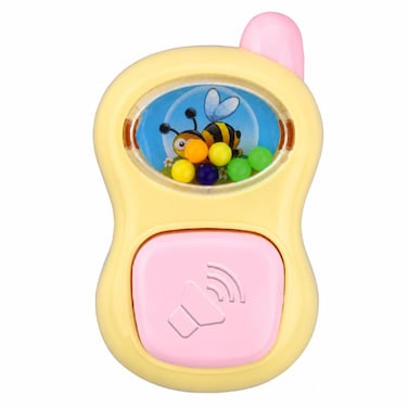 Huanger - Baby Mobile Phone Rattle Toy With Bee Design-Pink