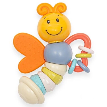 Goodway - Baby Rattle Teether Toy With Twisting Body &amp; Colorful Rings