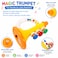 Goodway - Baby Trumpet Rattle Toy With Colorful Beads Handle - Pink