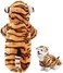 KASTWAVE Dog Tiger Costumes, Funny Pet Costumes Halloween Christmas Cosplay Dress Small Pet Cat Tiger Costume Animal Fleece Hoodie Warm Outfits Clothes (L)