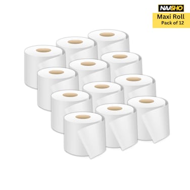 Carrefour Maxi Multi-Purpose Towel White 700 Sheets 12 Rolls