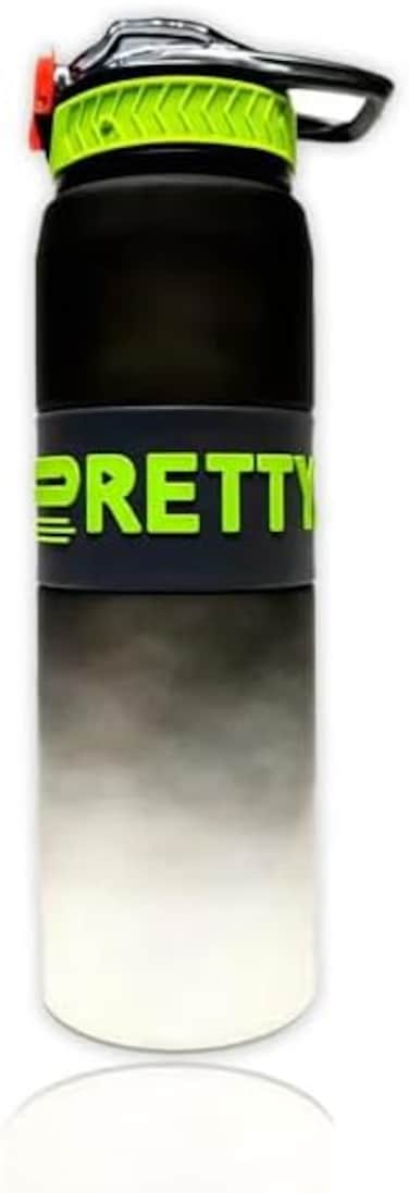 زجاجة مياه فاخرة سعة 1000 مل مناسبة للصالة الرياضية، والمكتب، والسفر، والتمارين الرياضية في الهواء الطلق، والاستخدام المنزلي (رمادي)