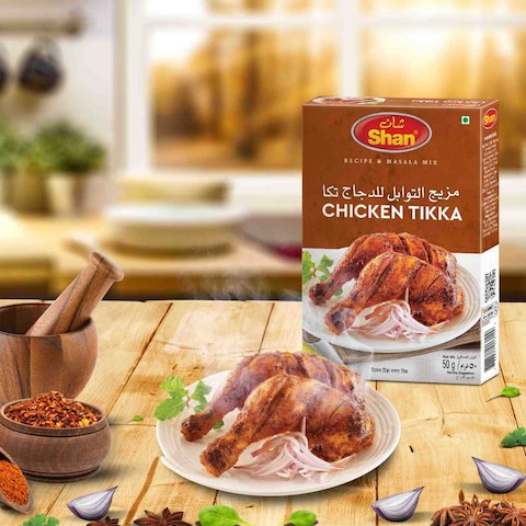 Shan Chicken Tikka Recipe And Masala Mix 50g