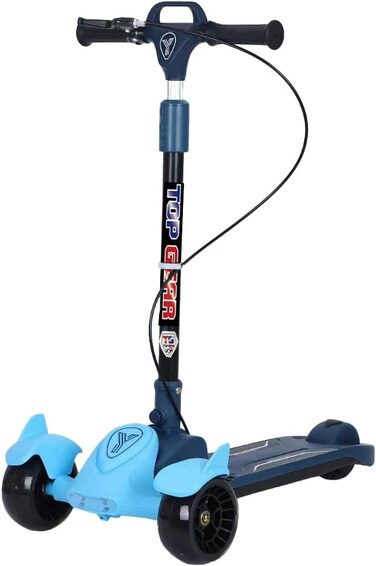 Top Gear Kids Kick Scooter TG 699 &ndash; Lightweight Foldable Design with 5-Step Adjustable Height for Ages 3+ - Blue