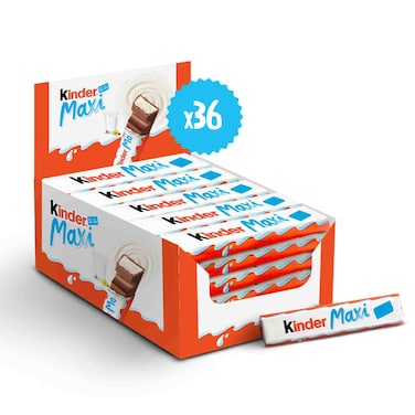 Kinder Maxi Milk Chocolate 21g Pack of 36