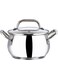 Almaty Stainless Steel Saucepot with Glass Lid, 2 Litre, 16 cm   2.6mm Thick SAS Base   Riveted Handle   Induction &amp; Gas Compatible