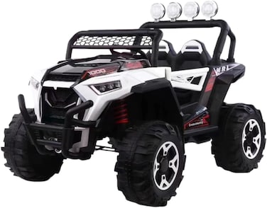 Lovely Baby Powered Riding Jeep LB 918L, Ride-On Manuel Car for Kids, &amp; MP3 Player,with Suspension - White