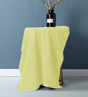 MAXQON Bath Towel - 100% Cotton 600 GSM Large Size (70x140cm) Highly Absorbent And Super Durable, Color Cream