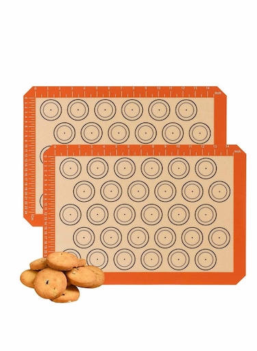 Silicone Baking Mats, 2 Pcs Food Safe Baking Mat, Tray Pan Liner Fat-free Dishes - Food-Grade Silicon Liner Reusable up to 2000 Times