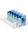 MostNow Soda Can Organizer for Fridge Refrigerator, Spring Loaded Self-Pushing Automatic Glide Adjustable Drink Beverage Rack Bottle Dispenser Storage (3 Rows White)