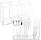 Rainmae 2-Pack Acrylic Cutlery Storage Organizer - Utensil Holder for Kitchen Countertop