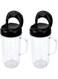MAKINGTEC 22oz Magic Bullet Blender Cups Replacement Parts with Flip Top To-Go Lid and Handle for Magic Bullet Mb1001 Blender Accessories (2 Pack)