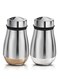 2pack Salt and Pepper Shakers Set,Salt Shaker With Adjustable Pour Holes,304 Stainless Steel &amp; Glass Salt Pepper Shakers,Refillable Spice Dispenser, For Pepper Salts Seasoning