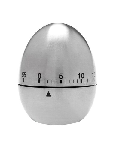 Shaped Kitchen Timer Silver 6x7.5cm