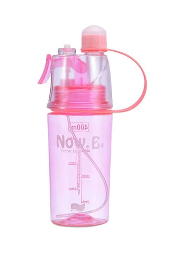 Creative Spray Drinking Water Bottle Pink/Red 21 x 6.3 x 6.3cm