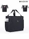 Insulated Lunch Bag with Dual Side Pockets, Thermal Lunch Tote Box Bag for Women Men and childern Lightweight for Work Picnic School Office,Ocean side, Outing, Fishing, Travel, Cooler Handbag Black