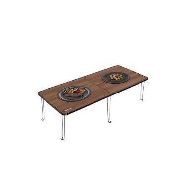 Fold Grill Mate Camping BBQ Table - Wood
