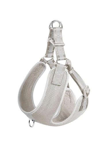 Fida reflective tq adjustable dog harness, lightweight soft mesh medium grey
