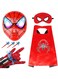 Kids Costumes for Spiderman, Super Hero Web Shooter for Kids, Spider Shooter Gloves Toy with Superhero Cape +LED Mask + Eye Mask, Spider Launcher Wrist Toys Costume Cosplay Super Hero Toys Gift