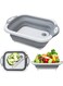 Foldable Multifunction Chopping Board, Collapsible Dish Tub Basin Cutting Board Colander, Vegetable Fruit Wash And Drain Sink Storage Basket,