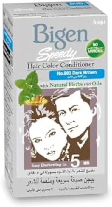 Bigen Speedy Hair Color Conditioner No. 883   Dark Brown   Ammonia-Free Formula for Healthy, Vibrant Hair