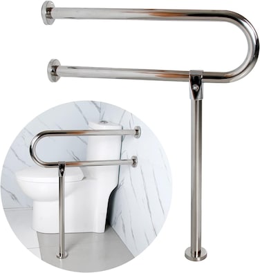 Non-Slip handrail 304 Stainless Steel handrail Disabled Toilet Toilet Barrier-Free Railing handrail guardrail Frame Shower aid handrail Hand Grips