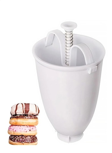 Dessert Baking Mold,Plastic Doughnut Donut Maker Machine Mold DIY Tool Kitchen Pastry Making Bake Ware Stainless Steel