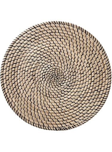 Lattad Place Mat Seagrass Black