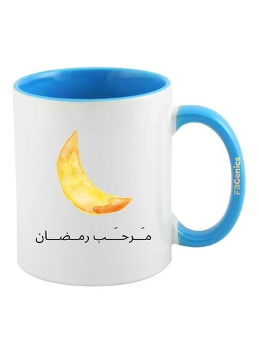Marhaba Ramadan Printed Mug Blue/White