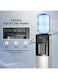 SPJ 16L Top Load Water Dispenser with Refrigerator Cabinet, Hot Cold &amp; Normal Water, SS304 Stainless Steel Tank, Child Safety Lock, 3 Taps, Floor Standing Water Cooler, Black &amp; Silver