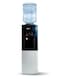 SPJ 16L Top Load Water Dispenser with Cabinet, Hot Cold &amp; Normal Water, SS304 Stainless Steel Tank, Child Safety Lock, 3 Taps, Floor Standing Water Cooler, Black &amp; Silver