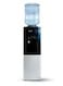 SPJ Premium 16L Water Dispenser with Built-in Refrigerator Cabinet, Top Loading Floor Standing Water Cooler, Hot Cold &amp; Normal Water, 3 Taps, Child Safety Lock, Fast Cooling, Black/Silver