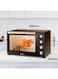SPJ 80L Electric Oven 2400W with Rotisserie &amp; Grill, Convection Toaster Oven, 70&ndash;250&deg;C Temperature Control, 120-Min Timer, 7 Power Levels, Large Capacity Baking Oven, Low Noise, Black/Brown