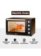 SPJ 80L Electric Oven 2400W with Rotisserie &amp; Grill, Convection Toaster Oven, 70&ndash;250&deg;C Temperature Control, 120-Min Timer, 7 Power Levels, Large Capacity Baking Oven, Low Noise, Black/Brown