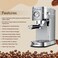 SPJ Coffee Machine, Stainless Steel Espresso Coffee Machine, 34oz Removable Water Tank, 20-Bar Professional Pump, Real-Time Pressure Gauge Coffee Maker, Color -Silver, CMEW-SS20B01,1 Yr Warranty
